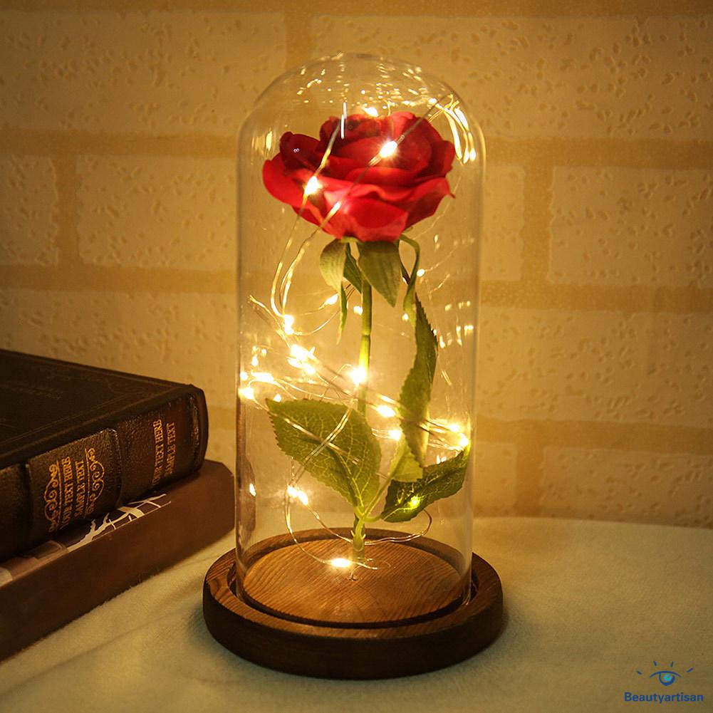 Enchanted Rose Flower Lamp Beauty And The Beast | Shopee Philippines