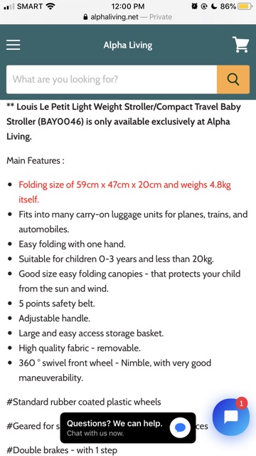 louis le petit lightweight stroller