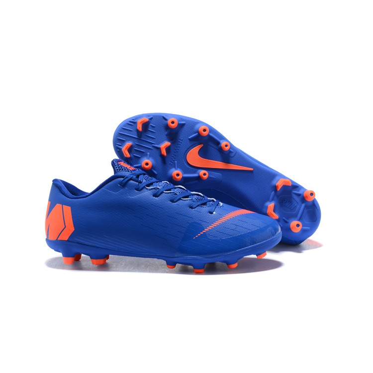 blue and orange soccer cleats