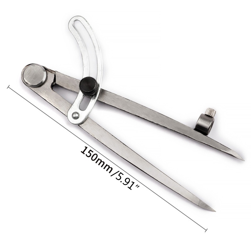 weroyal Practical Compass for Woodworking 15cm Adjustable Compass for Carpenter Drafting