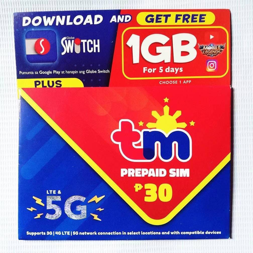 Tm 5G LTE Prepaid Sim Card Shopee Philippines