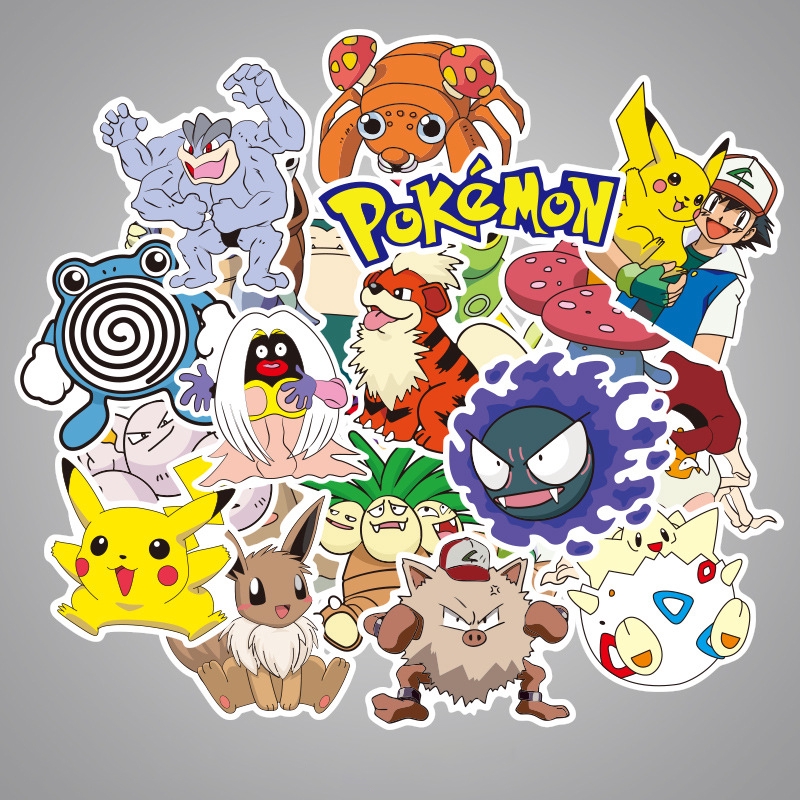 80pc Stickers POKEMON GO Pikachu Cartoon Skateboard Laptop Sticker Luggage Decal 