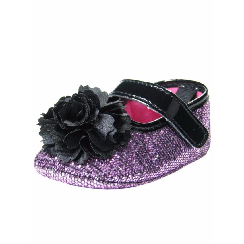 Stepping Stones Baby Shoes - Purple Glitter Flower (Size: 2 / 3-6 months) |  Shopee Philippines