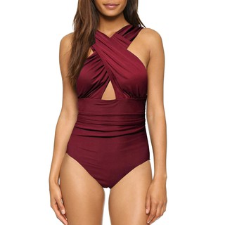 maroon swimsuit