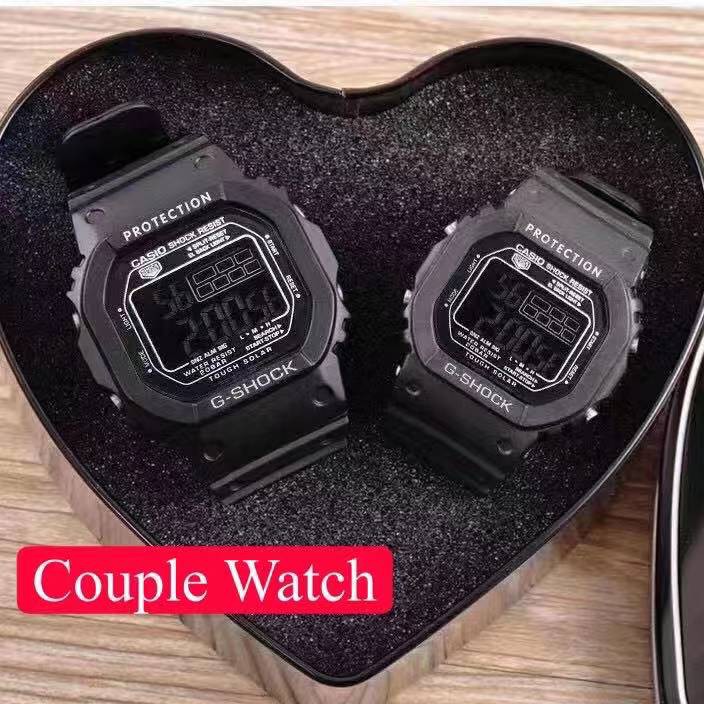 Dw5600 Digital Couple Watch With Heart Metal Box Relo Sport #5600Chp W0074  Kk | Shopee Philippines