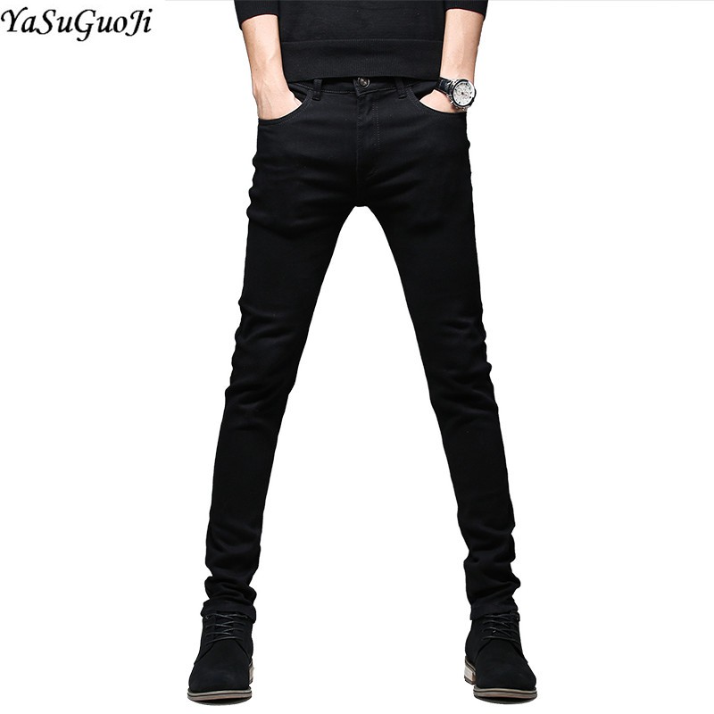 black denim skinny jeans mens
