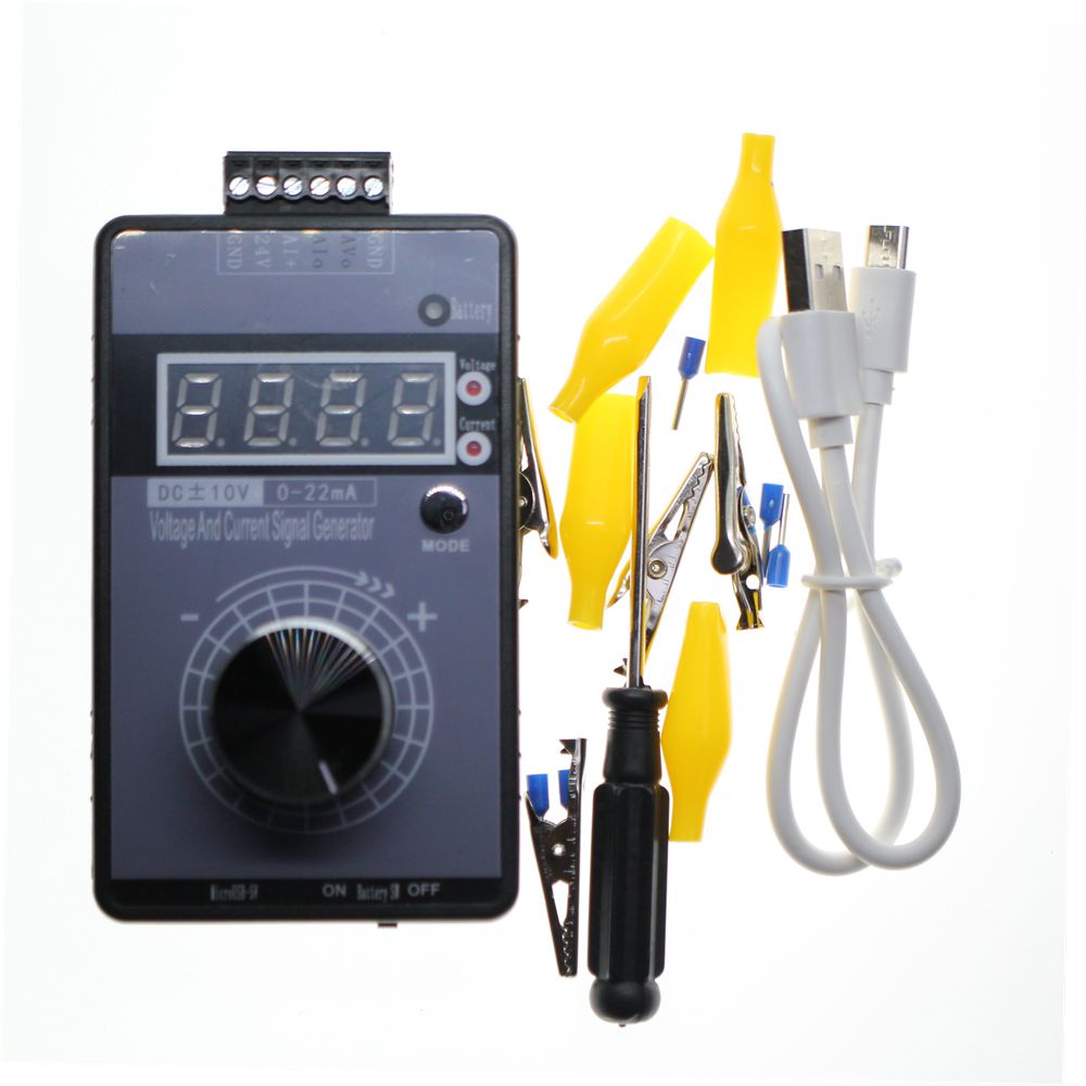 Handheld 0-10v/0-4-20mA Analog Simulator Adjustable Portable Current Voltage Signal Generator For PLC And Panel Debugging Device Testing Flow Valve