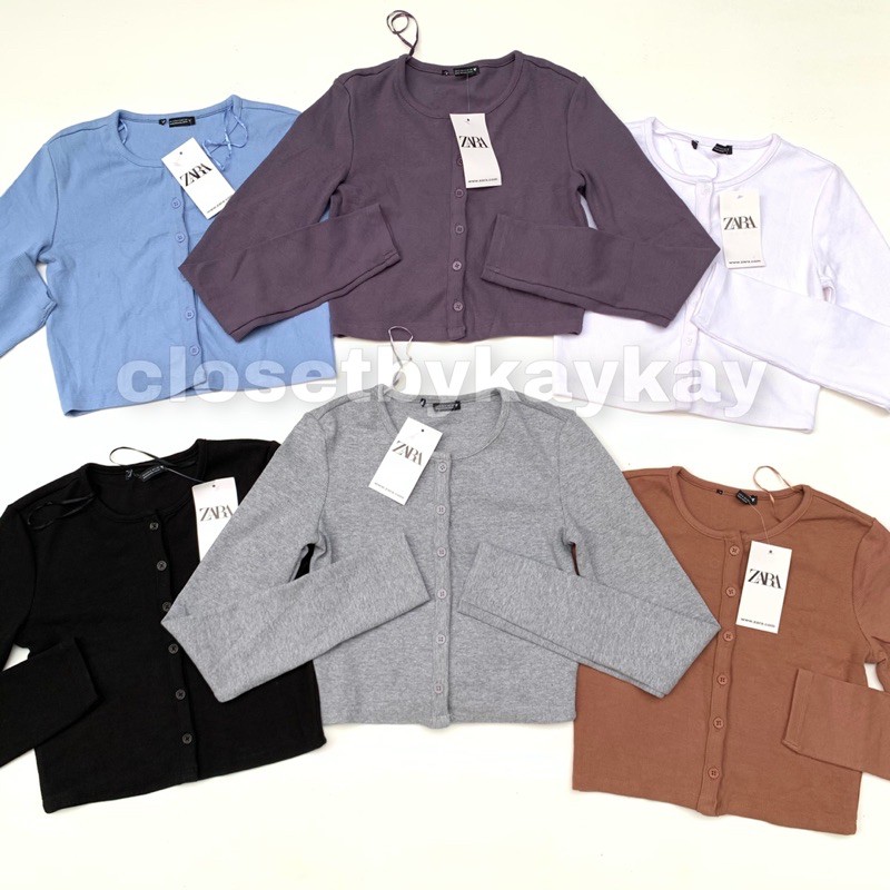 zara ribbed cardigan with buttons