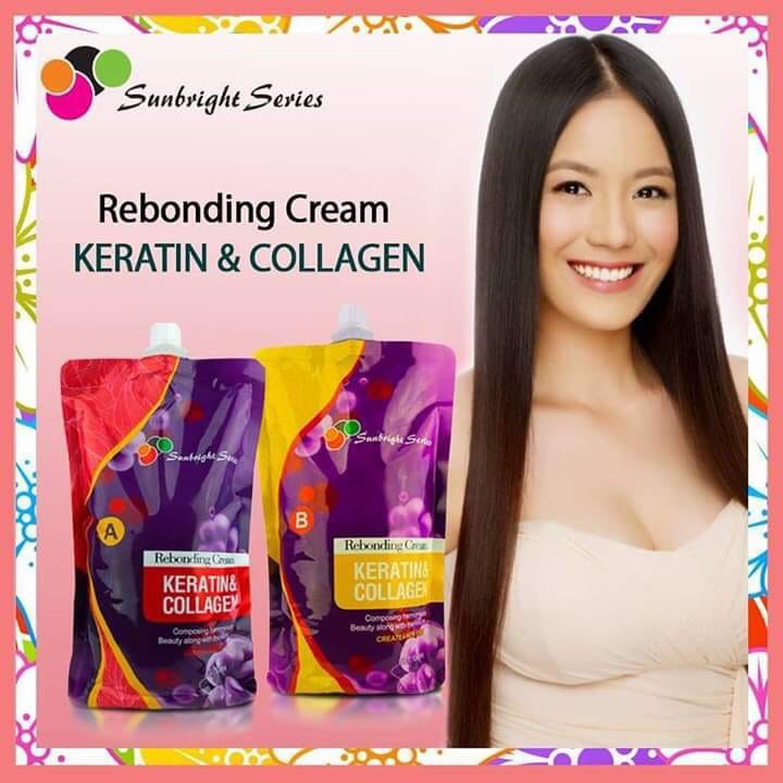 Sunbright Series Rebonding Cream Keratin and Collagen A&B Shopee Philippines