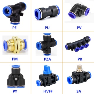 Pneumatic Push In Fitting Air Valve Water Hose Pipe Connector Joiner 6/8/12/10mm 