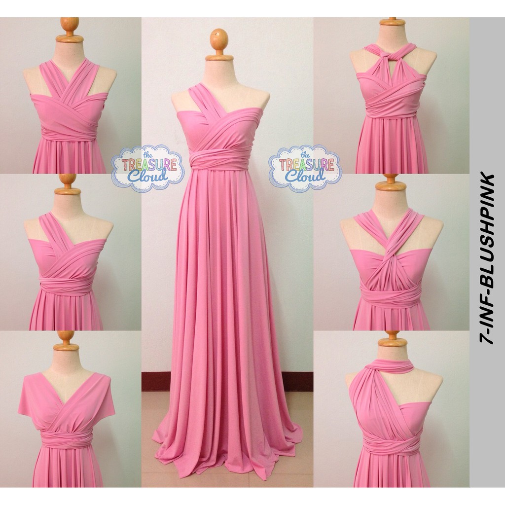 infinity dress fuschia pink