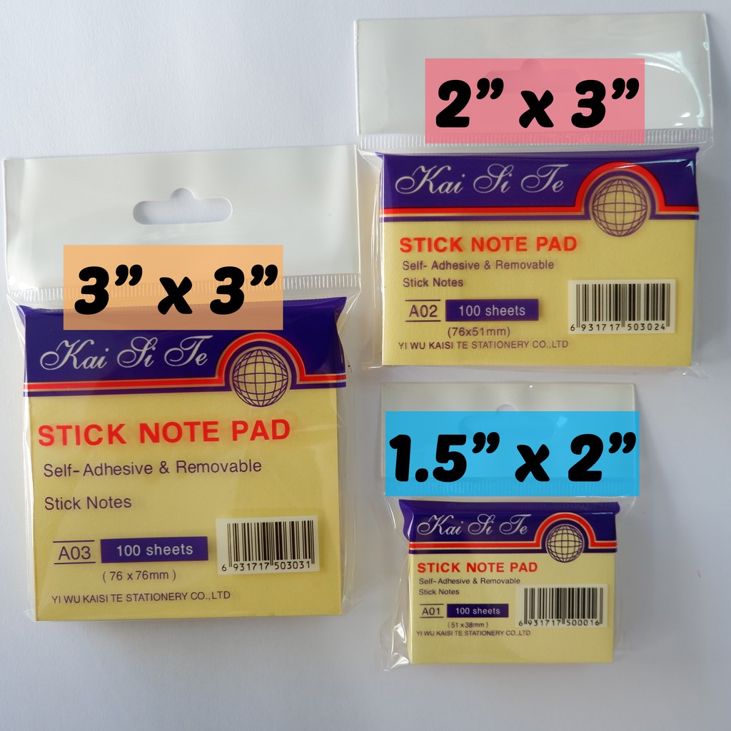 Wholesale Sticky Notes 12 pads 24 pads Yellow Postit Postit Shopee