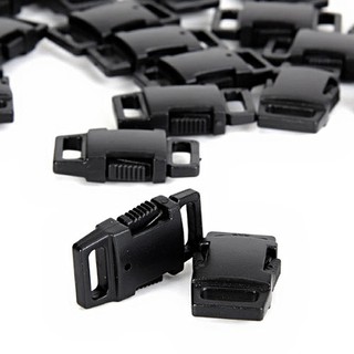 50pcs Durable Hard Plastic Side Release Buckles for Webbing /Dog Collar /Paracord Bracelets (Black) #5