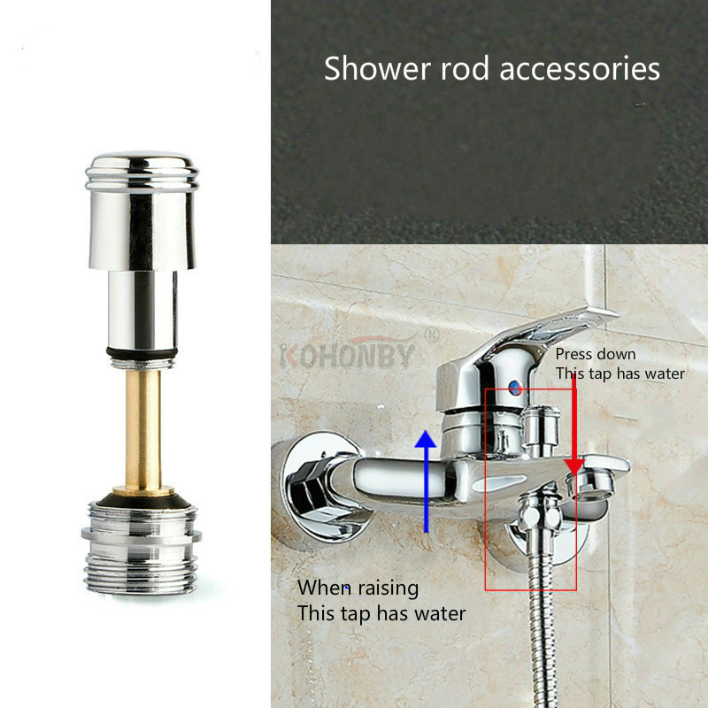 Bathtub triple shower pull rod switch water separator hot and cold
