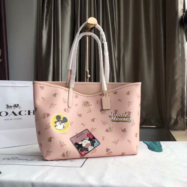 Coach “Disney Minnie Mouse” tote bag PINK | Shopee Philippines