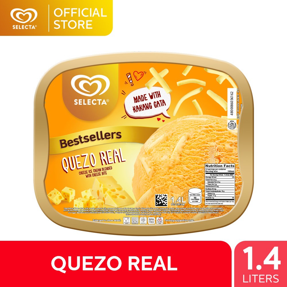Selecta Quezo Real Ice Cream 1.4L Shopee Philippines