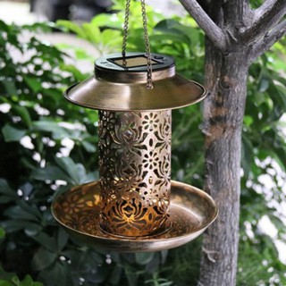 [lamps]Solar LED Outdoor Hanging Bird Feeder Hummingbird Bird Garden Decoration