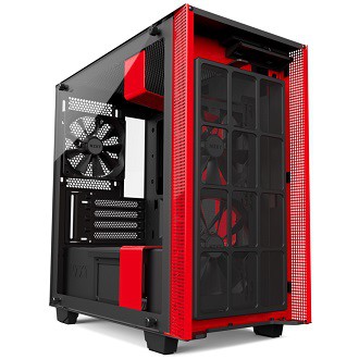 Nzxt H400i Matte Black Red Premium Micro Atx Case With Cam Powered Smart Features Shopee Philippines