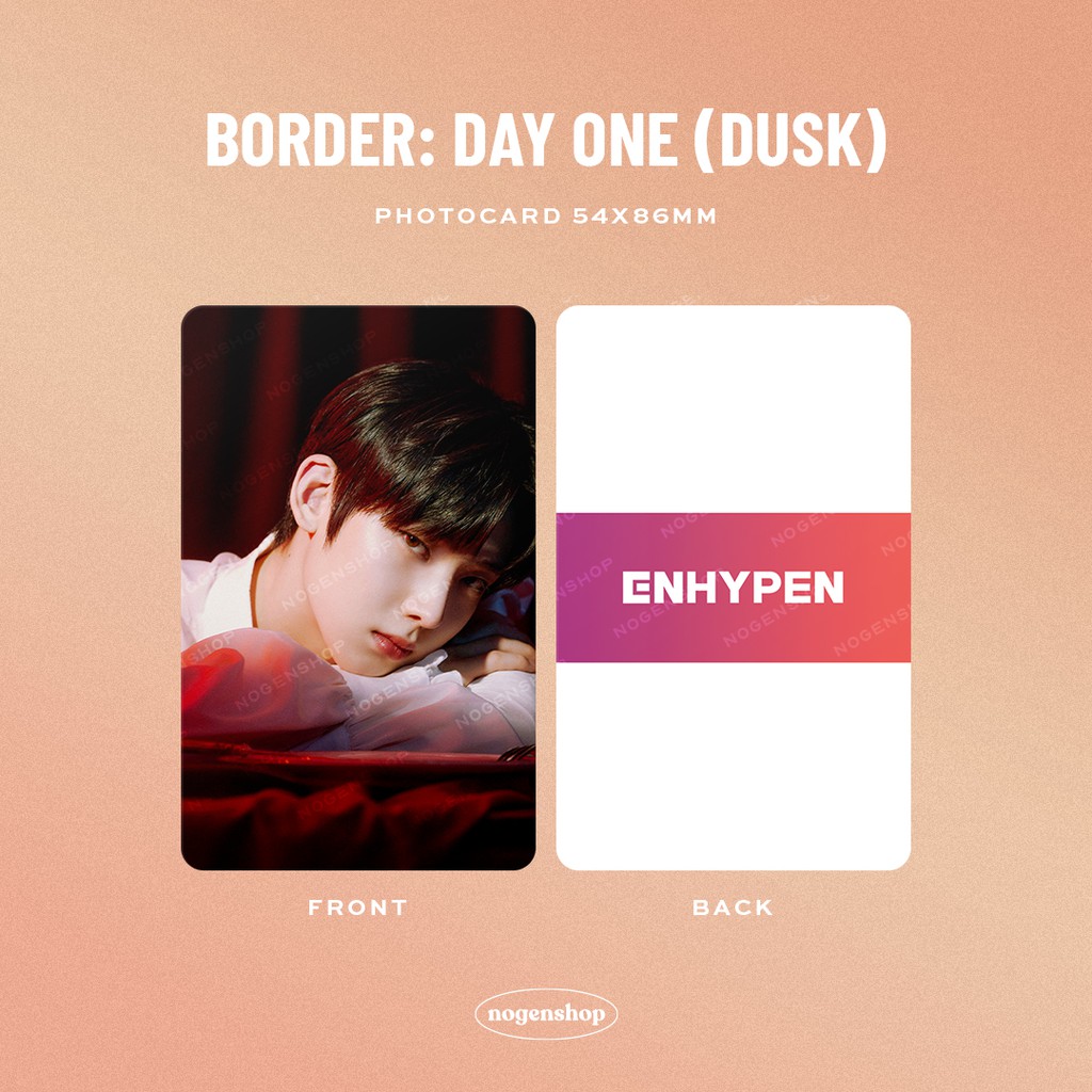 5 4 X 8 6cm Doff Border Day One Dusk Version Enhypen Photocards For Fans Shopee Philippines
