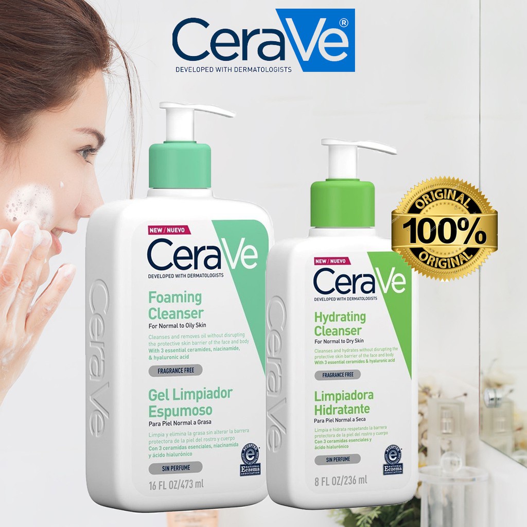 CERAVE DEVELOPED WITH DERMATOLOGIST FOAMING CLEANSER FOR NORMAL TO OILY ...