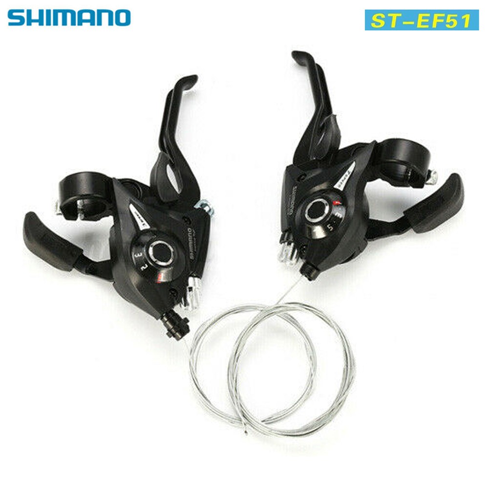 1 Pair SHIMANO ST-EF51 3x7S Shifter MTB Bike Bicycle Shift/Brake Lever Set Black 