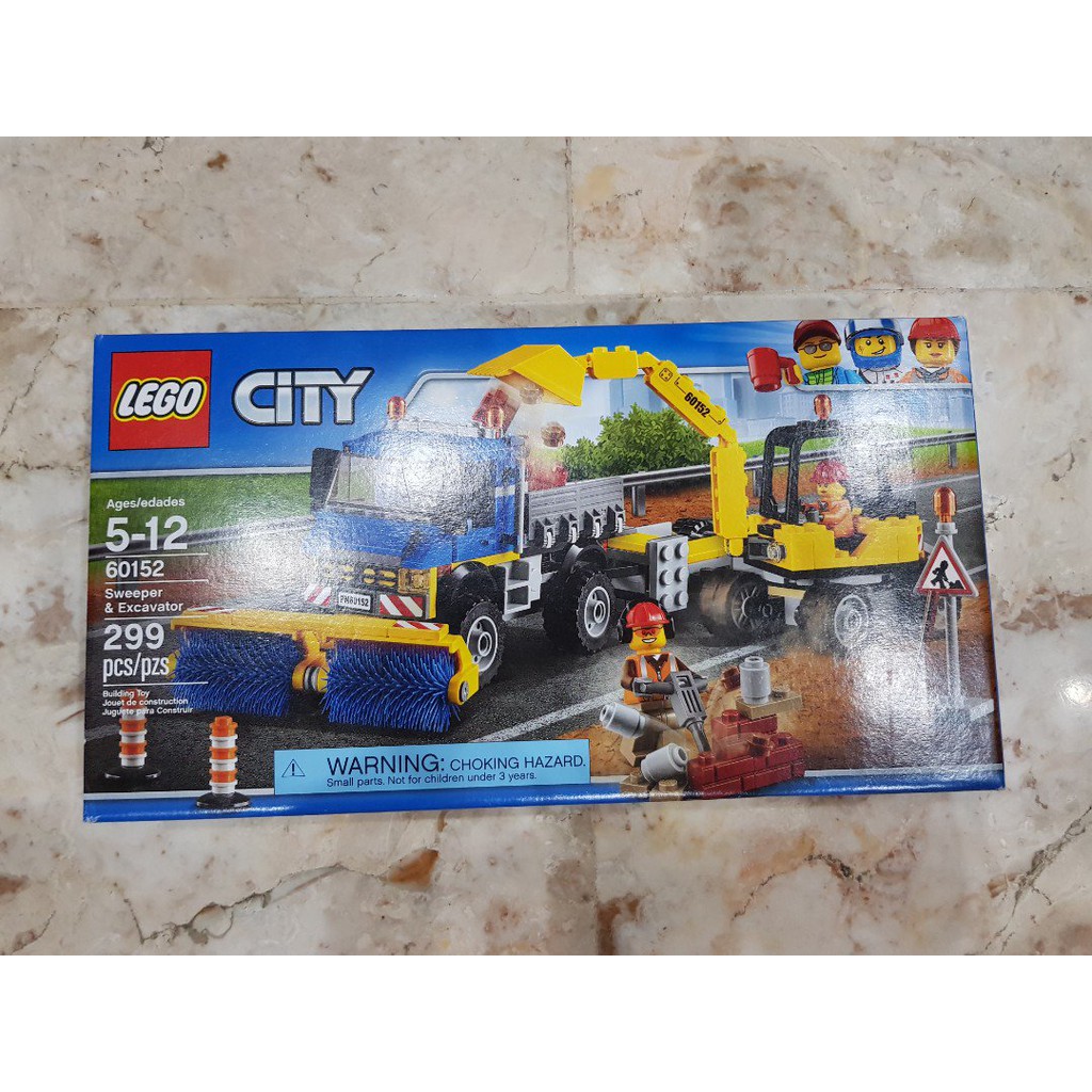 lego city sweeper and excavator