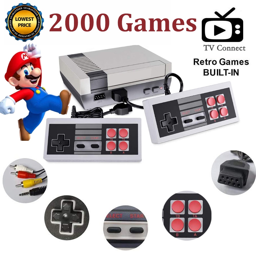 Local Stock]Latest NES S-02 2000 Games Mini Classic SFC Game Console video  games mini 620 game box | Shopee Philippines