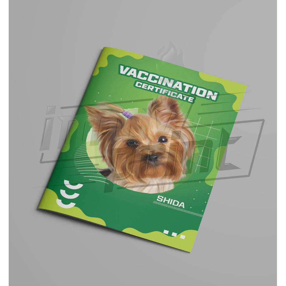 【Ready Stock】Pet Vaccination Card with Unique Templates #7