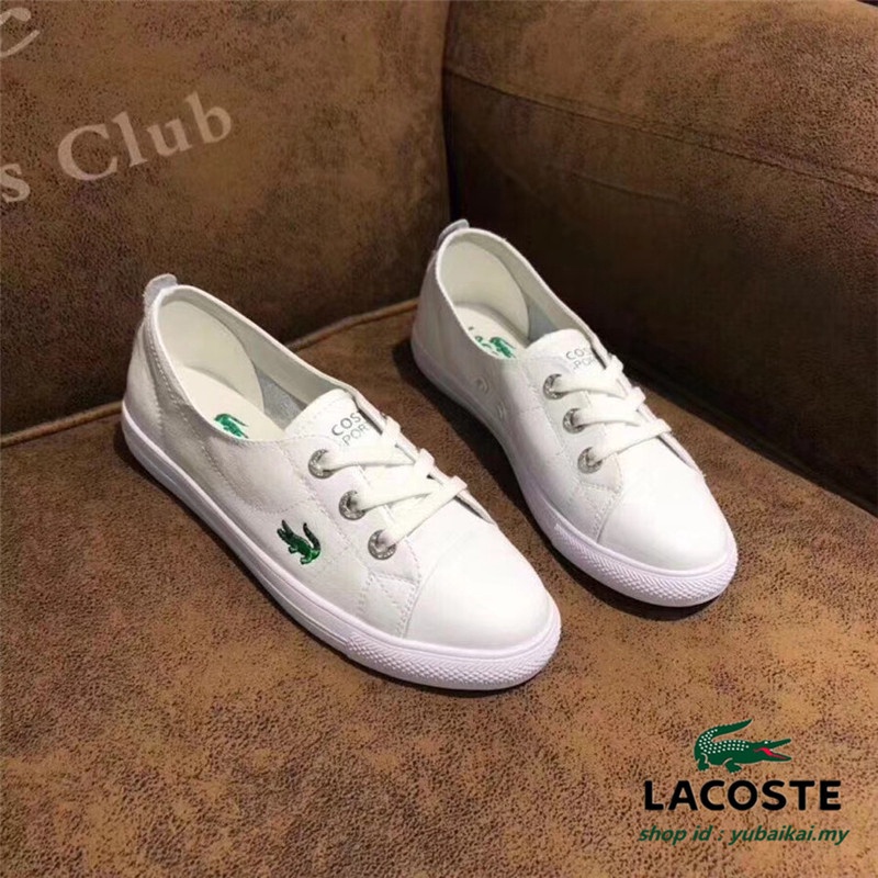 Hot Sale* High Quality Lacoste Shoes White Lacoste Lace-up Casual Sneaker Sport Women Shopee Philippines