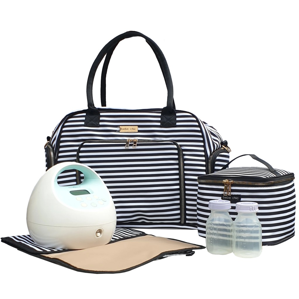 Bebe Chic Manhattan Deluxe Breast Pump Bag Mommy Bag Diaper Bag Shopee Philippines