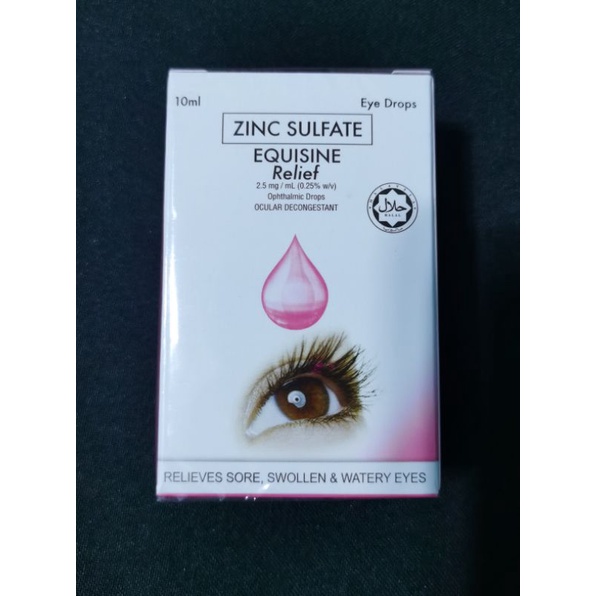 EQUISINE RELIEF Zinc Sulfate Ophthalmic drops (eye drops) 10mL Shopee