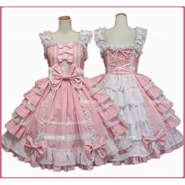 Angel Love Cosplay Costume Chiffon Dress Lolita Gothic Princess Maid Outfit