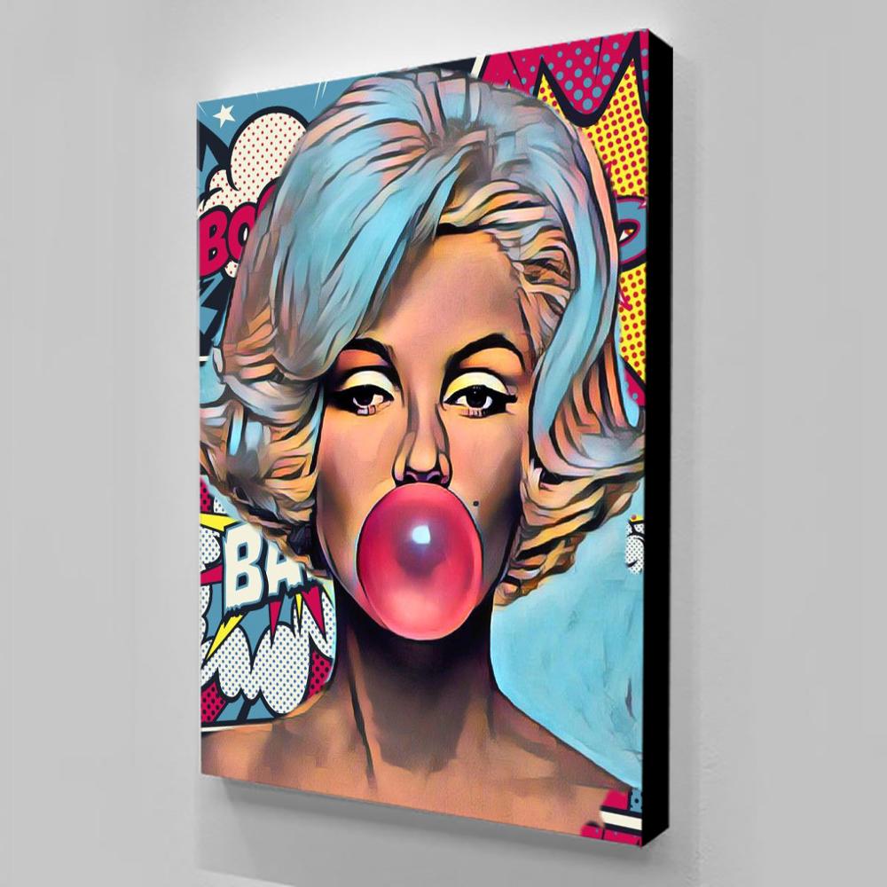 Canvas Painting Pop Culture Wall Art Bubble HD Printing Marilyn Monroe Poster Graffiti Home Decor For Bedroom Modular Pictures