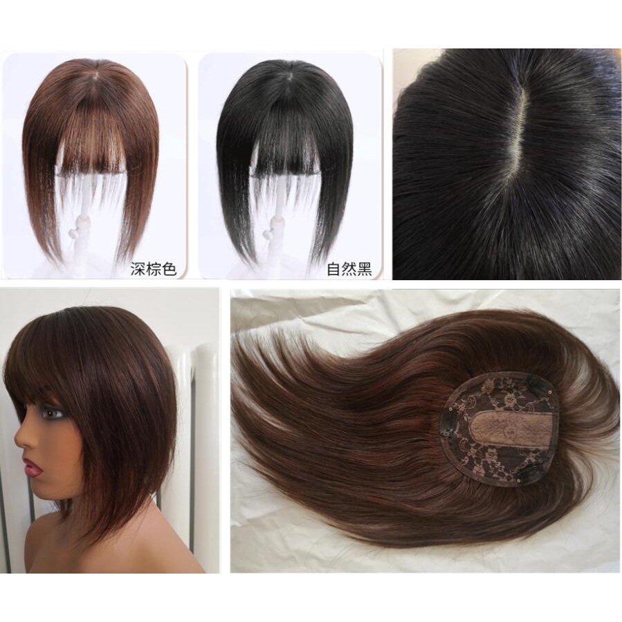 100 real human hair 30cm length 8*12cm 13*13cm 3D 30cm straight topper