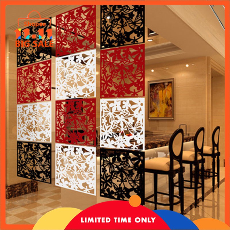 Flower Hollow Hanging Screen Curtain Room Divider Partition