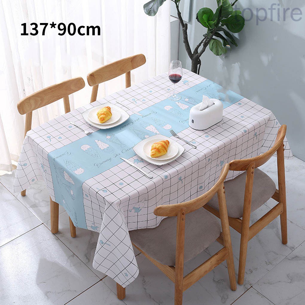 Waterproof PVC Coffee Tablecloth Spillproof Table Protector Mat Dining Room Table Cover Shopee Philippines