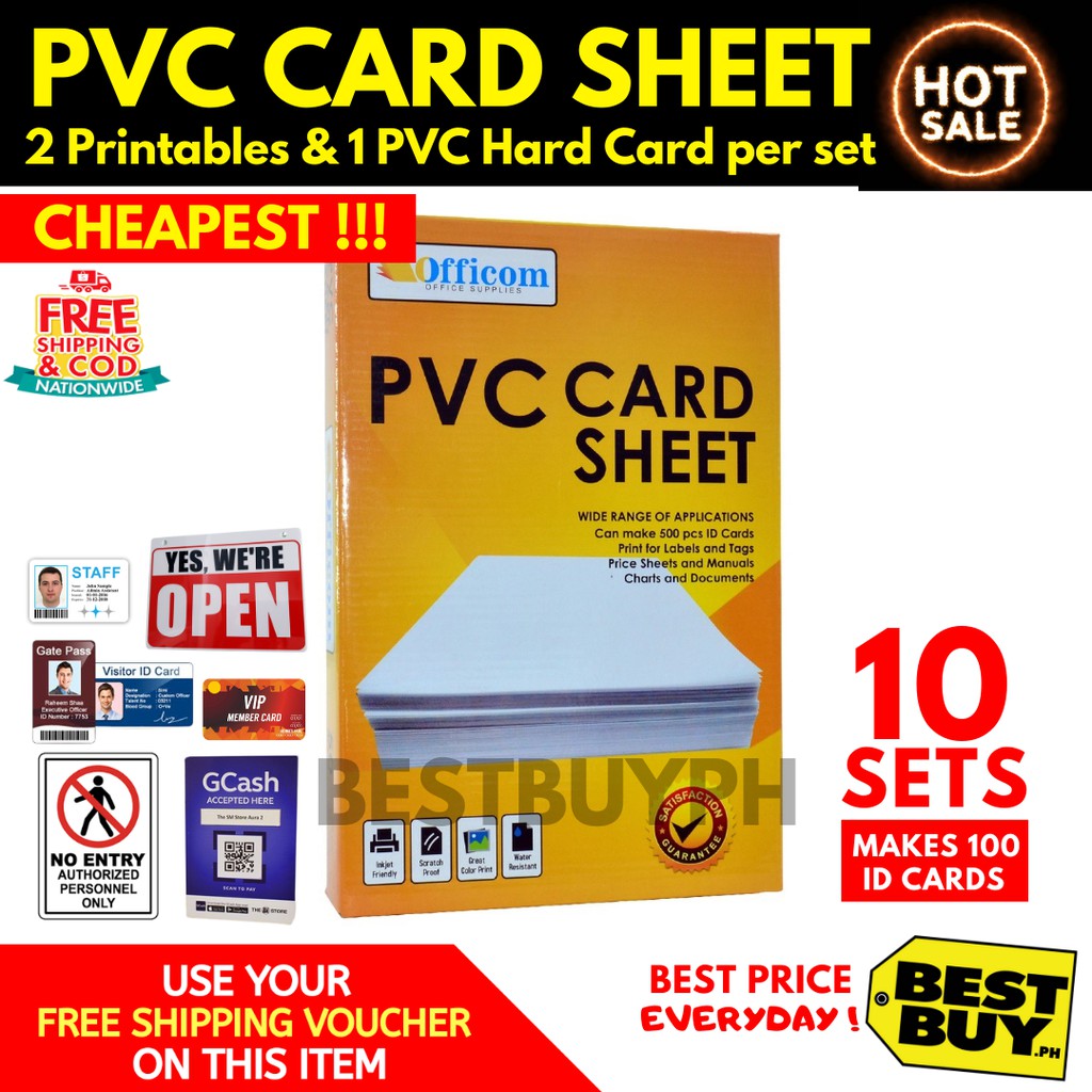 PVC ID CARD SHEET 10's [Cheapest] Shopee Philippines