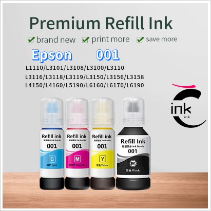 EP001 Dye Ink Epson 001 Ink Refill Ink Compatible For Epson Printer ...