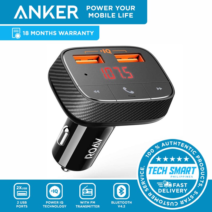 Anker Roav SmartCharge F0 Bluetooth FM Transmitter for Car, Audio