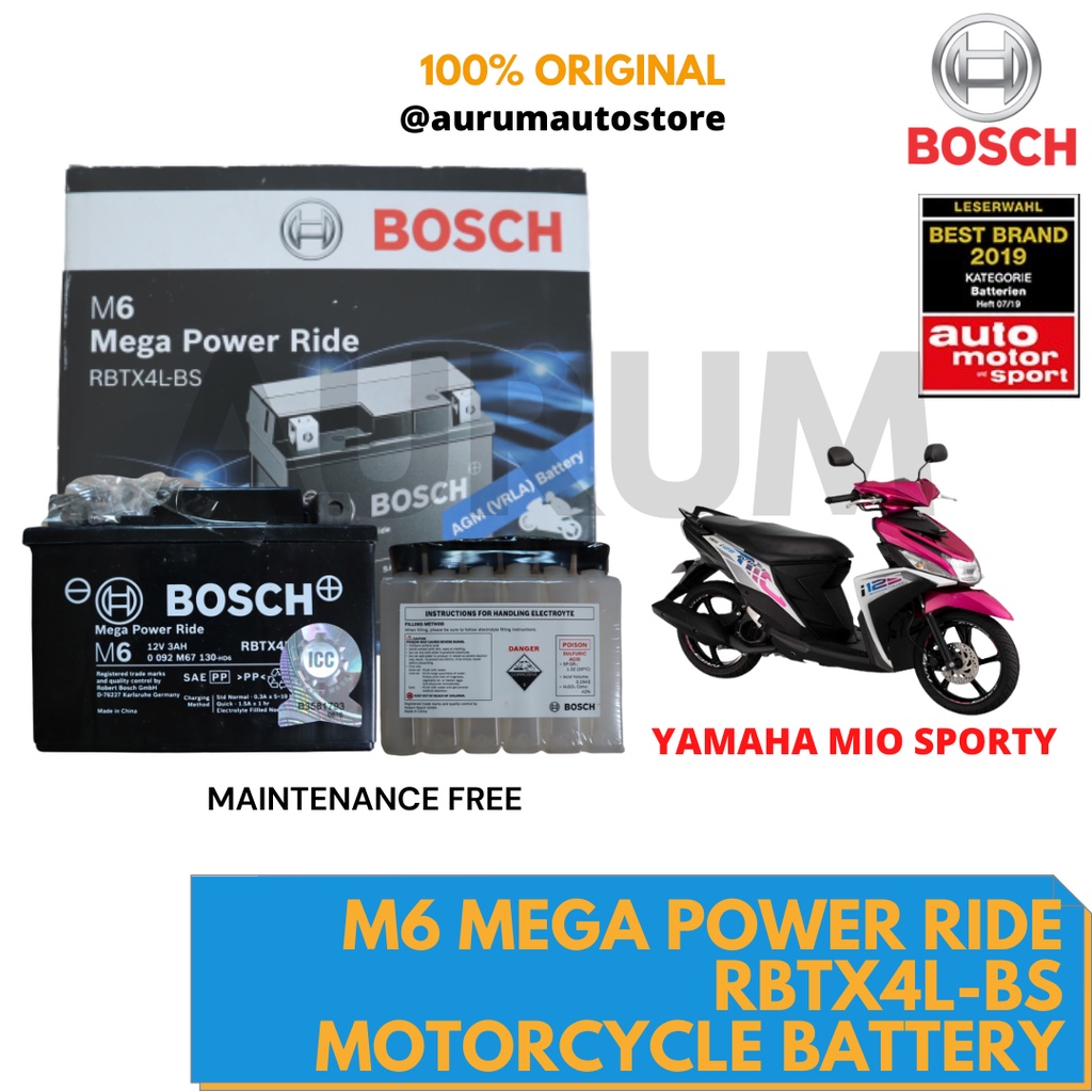 Bosch 4L Battery for Mio, Bosch battery, Mio Sporty Battery Shopee