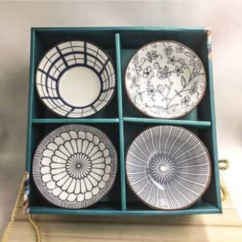Unglazed Bottom Ceramic Dinnerware Set Breakfast Dish And Plate