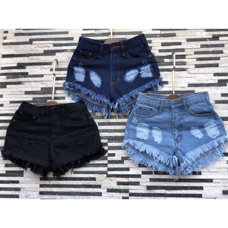 Bangkok Tattered High Waisted Shorts #10
