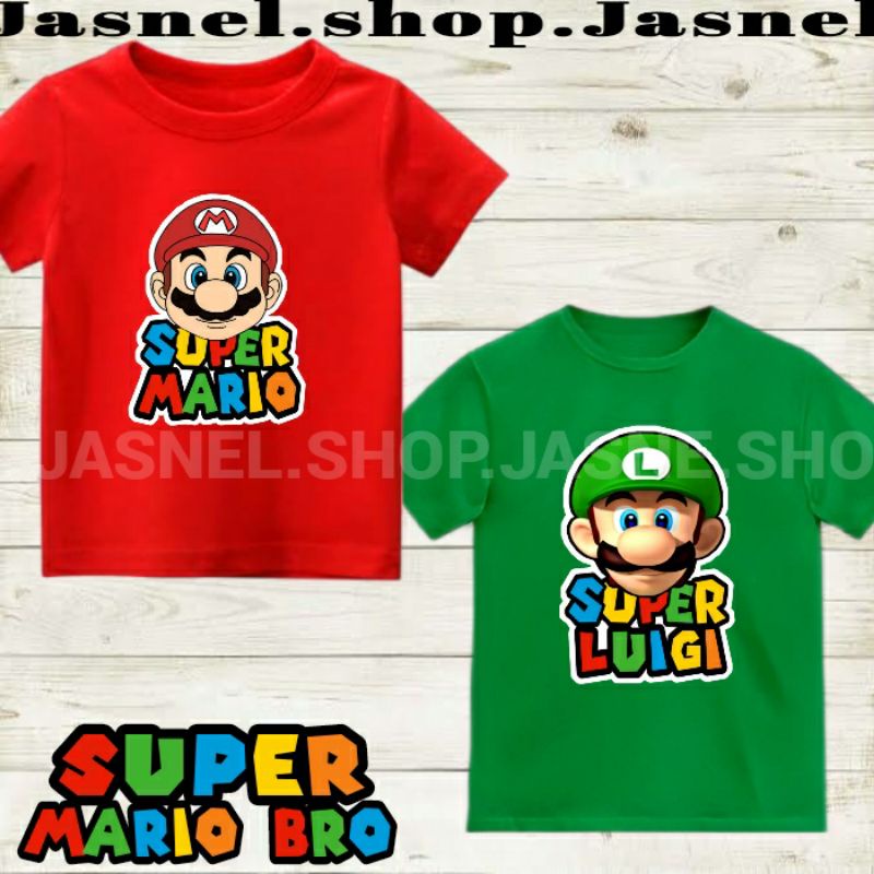 JASNEL Tshirt kids/adult Super Ma rio luigi CAN personalised affordable ...