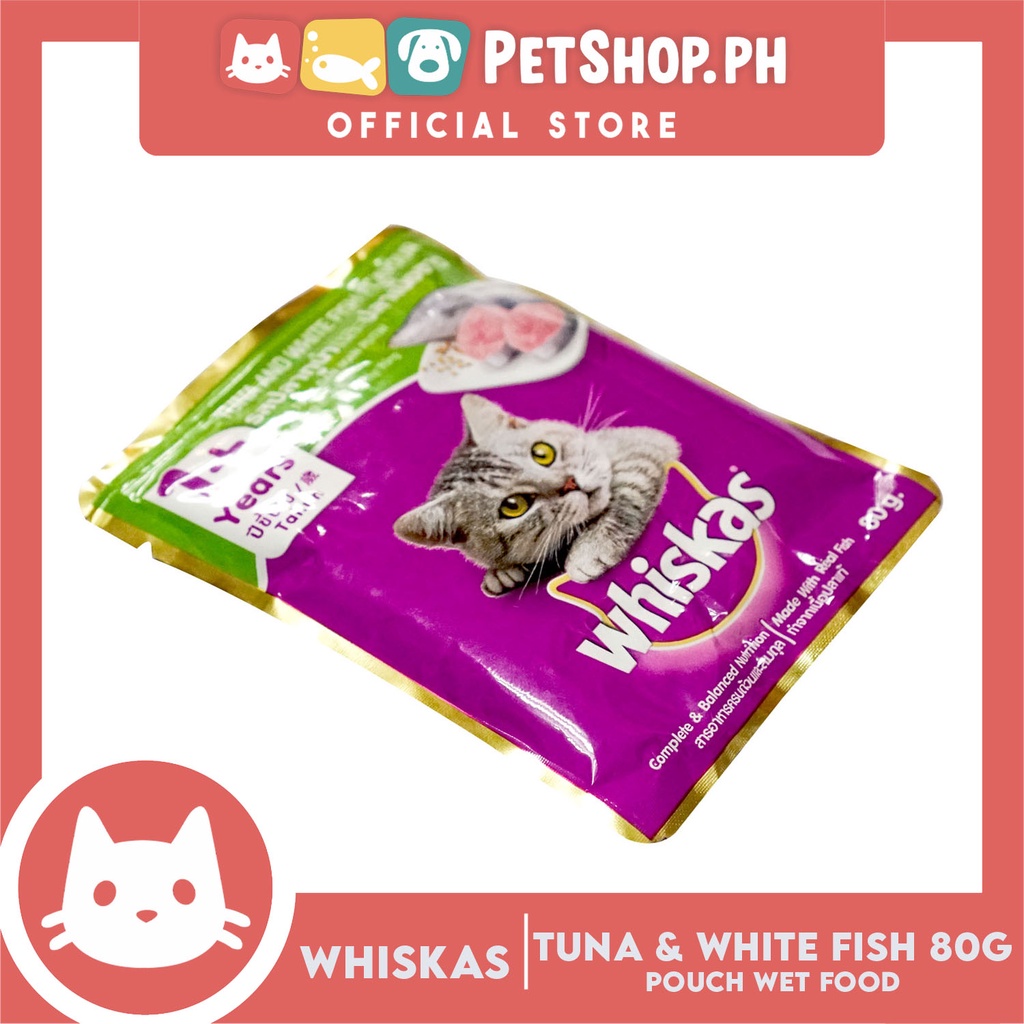 12pcs Whiskas Tuna and White Fish Pouch Cat Wet Food 80g #3