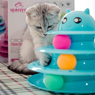 Cat toys automatically tease the cat to relieve boredom cat turntable ball toy cat resistant to bite