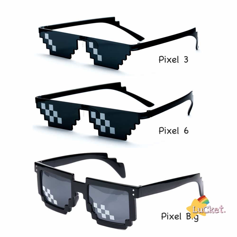 lucket Spoof Polygonal Thug Life Sunglasses Mosaic 8Pixel SunGlass