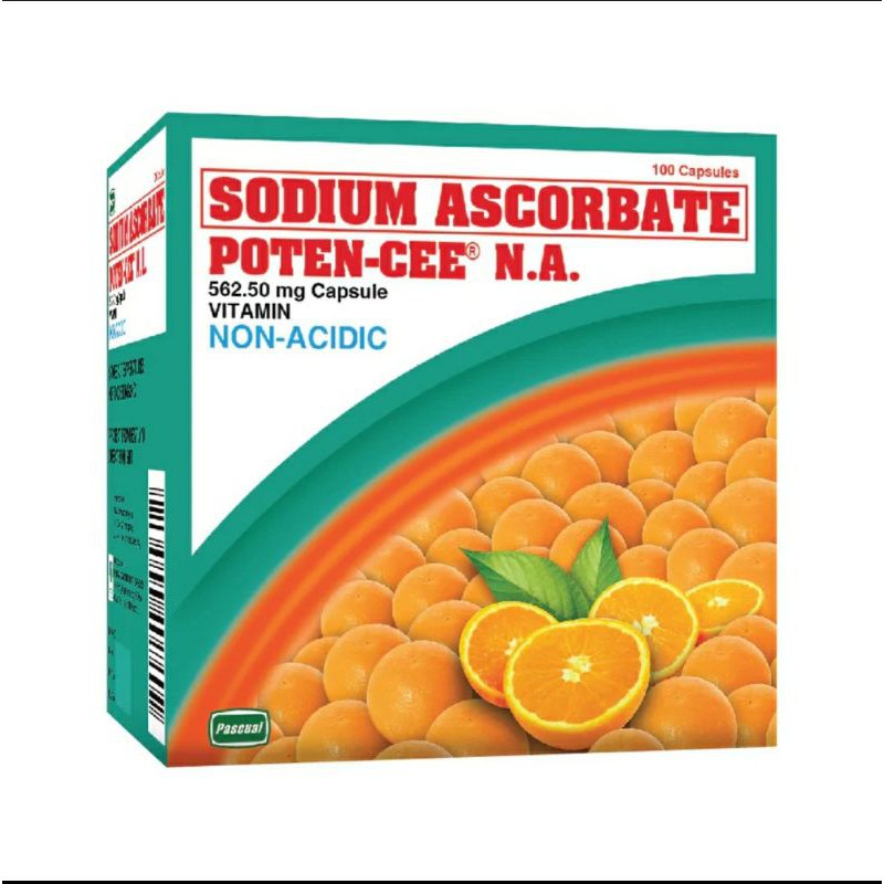 Poten Cee Sodium ascorbate non acidic 100 capsules Shopee Philippines