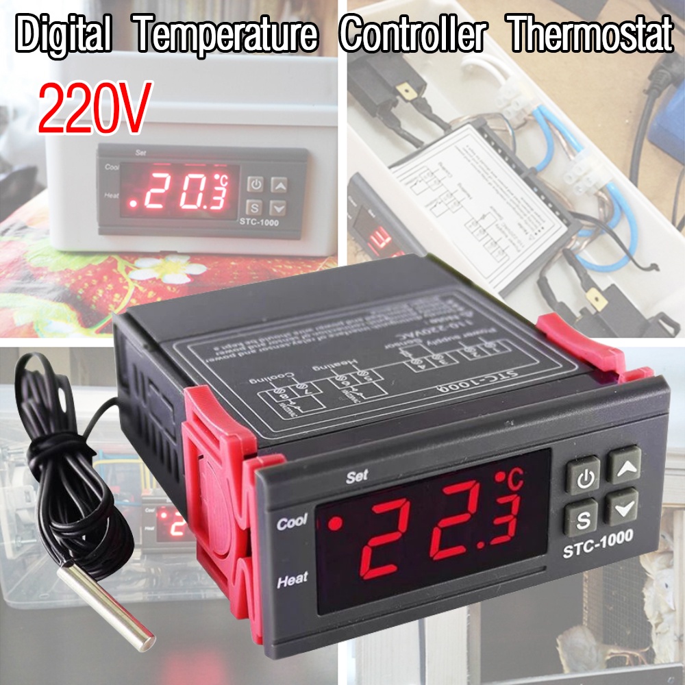 thumbnail image 2 of AC 220V 10A Digital Temperature Controller Thermostat With LED Display - F0024 For Egg Incubator 2 of 6