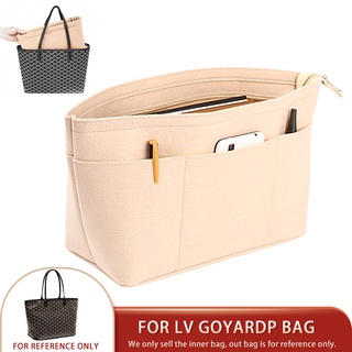 For LOUIS GM PM Felt Insert Bag Organizer, Travel Goyard Tote Makeup Inner Purse Cosmetic Liner Bags Shaper for Neverfull