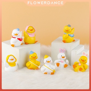 New Cartoon Little Duck Toy Office Desktop Decoration Cute Yellow Ducks Office Decoration Children's Day Gift Birthday Present Creative Flowerdance